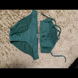 Green bikini exhilaration